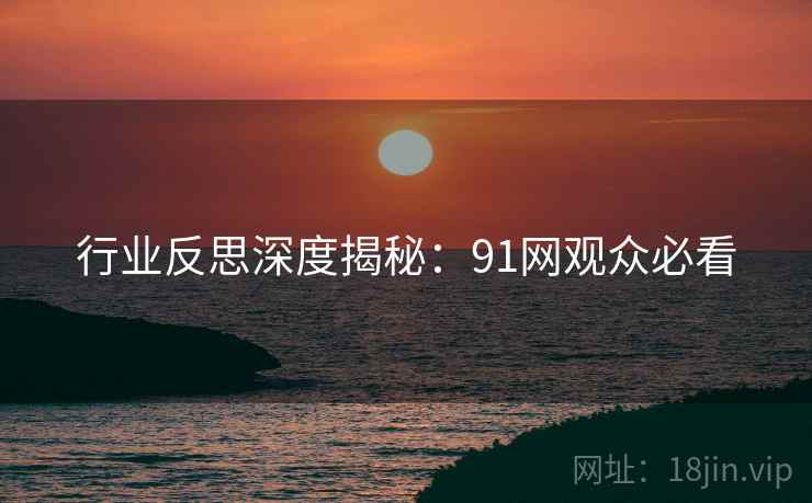 行业反思深度揭秘：91网观众必看
